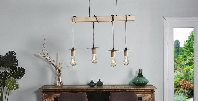 Suspension industrielle pour salon de 13 cm